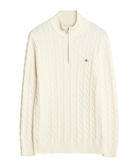 Cotton Cable Half Zip