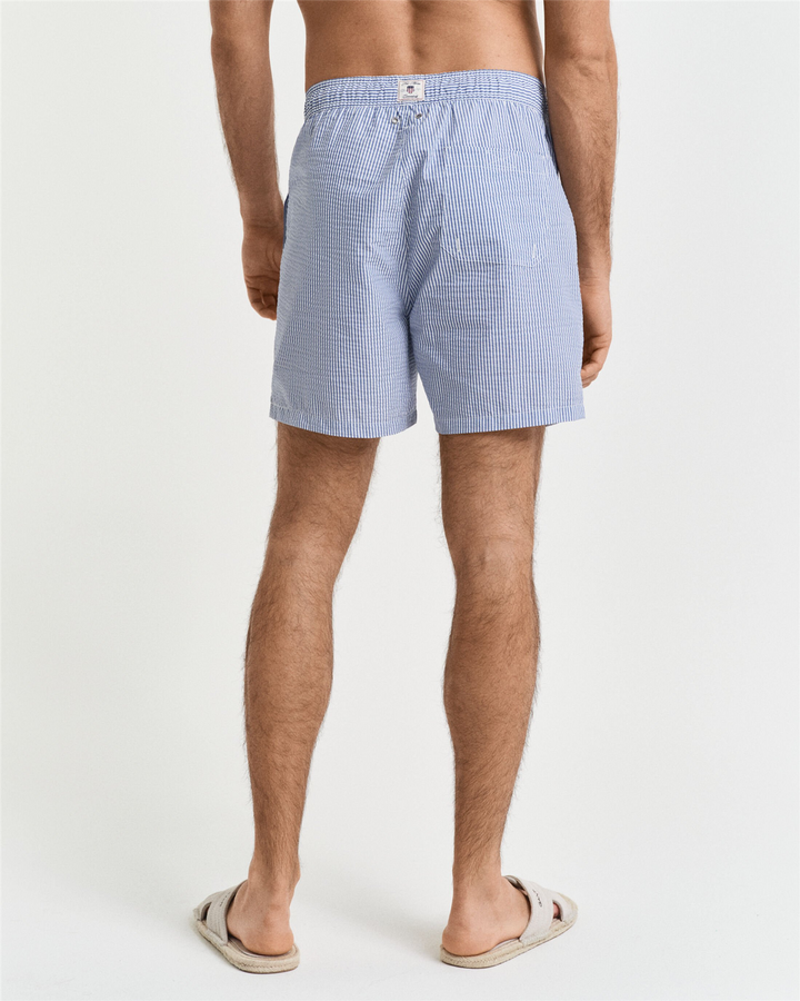 Seersucker swim shorts