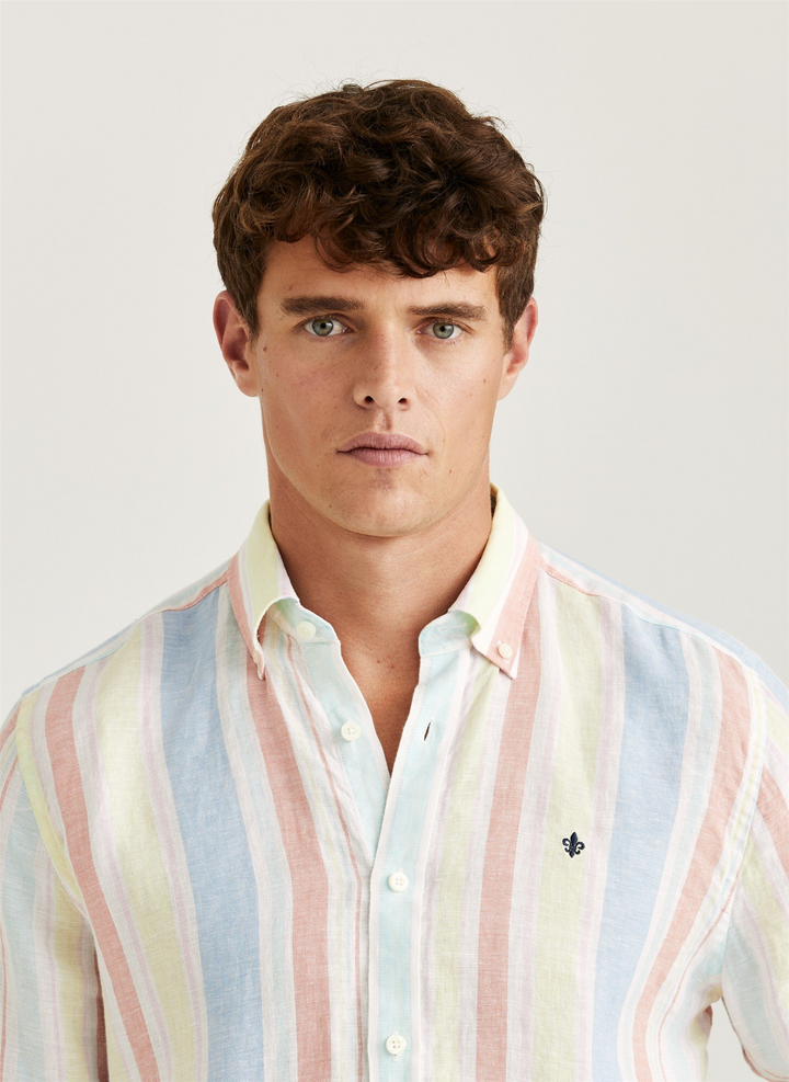 Happy Linen Stripe Shirt