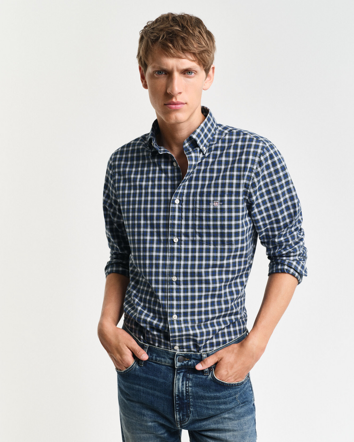 Reg Classic poplin tartan shirt