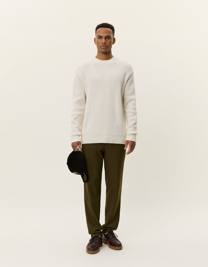 Eddie Wool Rib Crewneck Knit