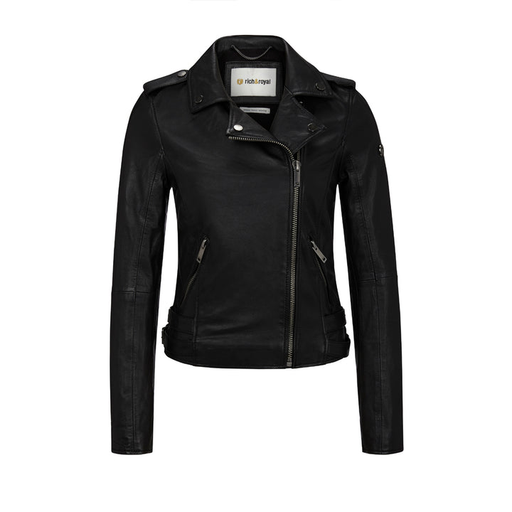 Leather Biker skinnjakke