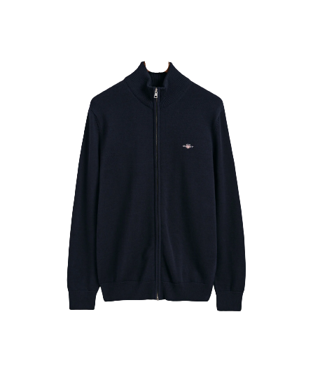 Casual Cotton Zip Cardigan