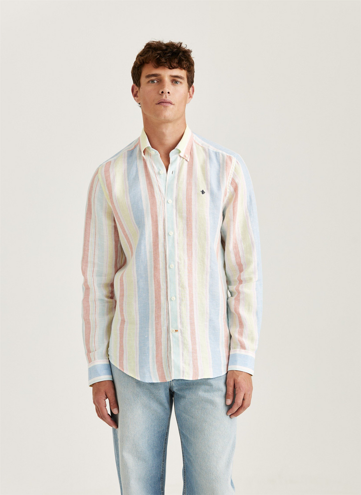 Happy Linen Stripe Shirt
