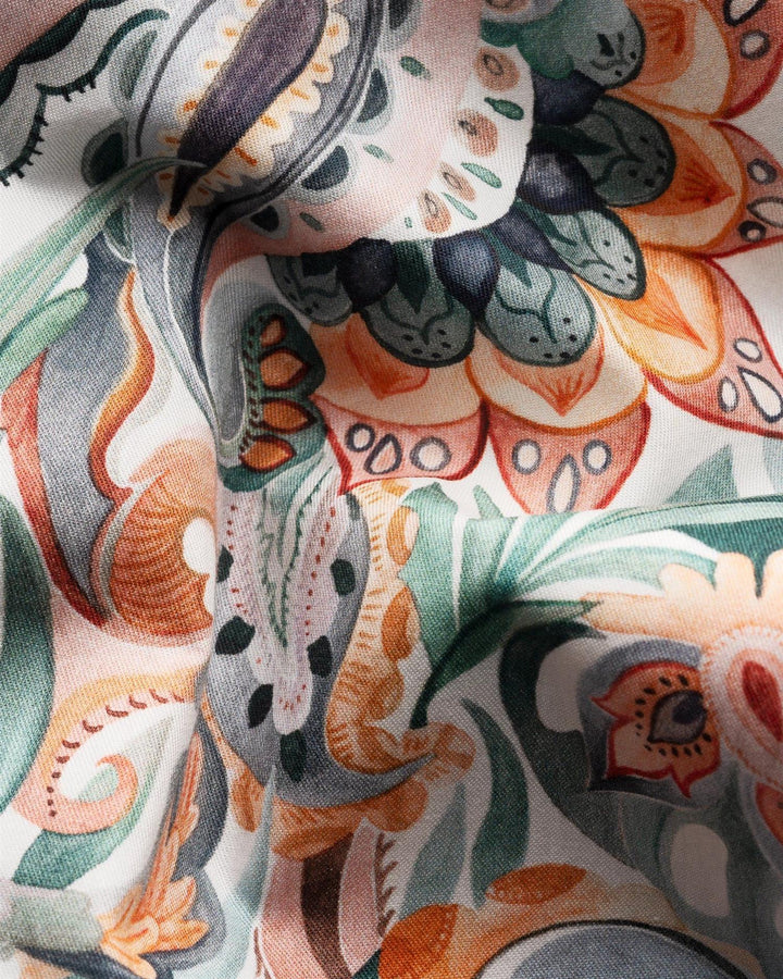 Contemporary Parrot Motif Signature Twill Shirt