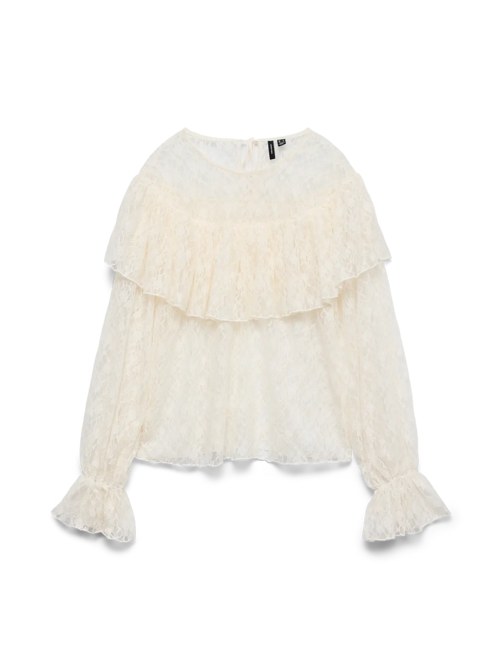 VMLoulou LS Flounce Lace Top