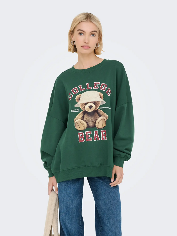 ONLBila L/S Bear o-neck swt