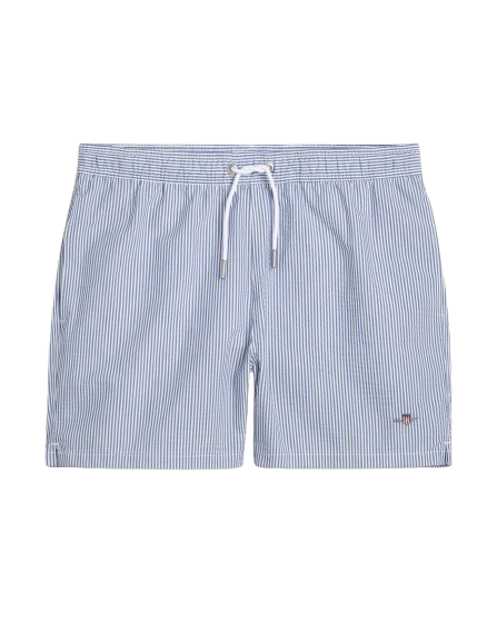 Seersucker swim shorts