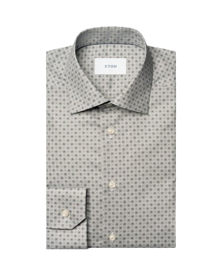 Slim Fit Micro Floral Print Shirt