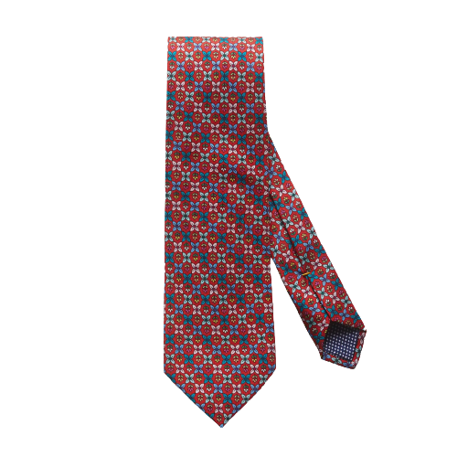 Flower Geometric Silk Tie