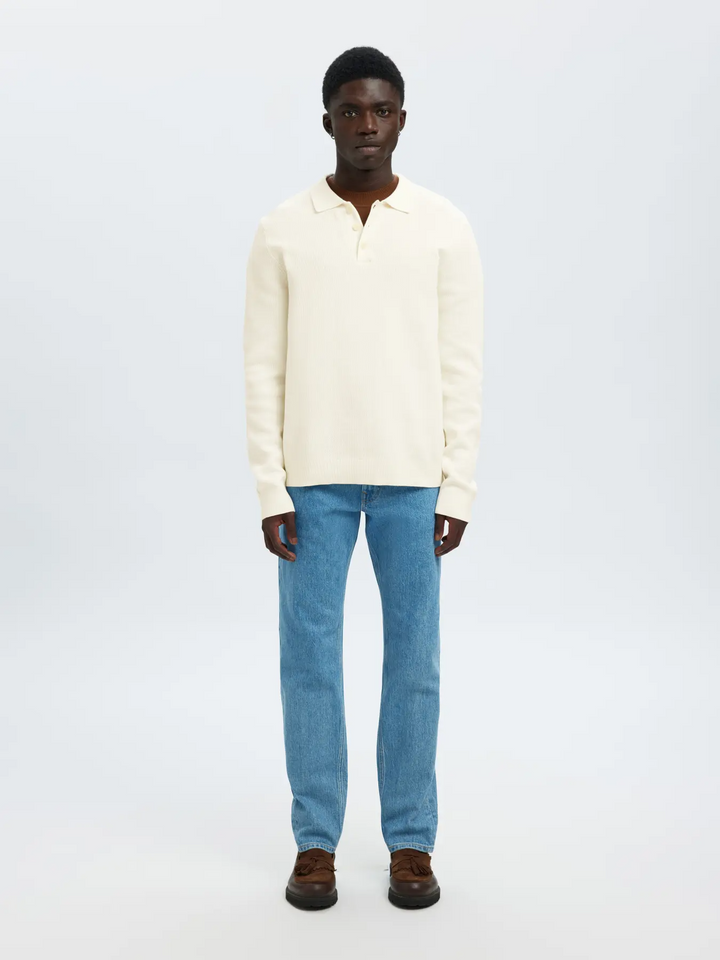 SLHDane Ls knit  Structure polo neck
