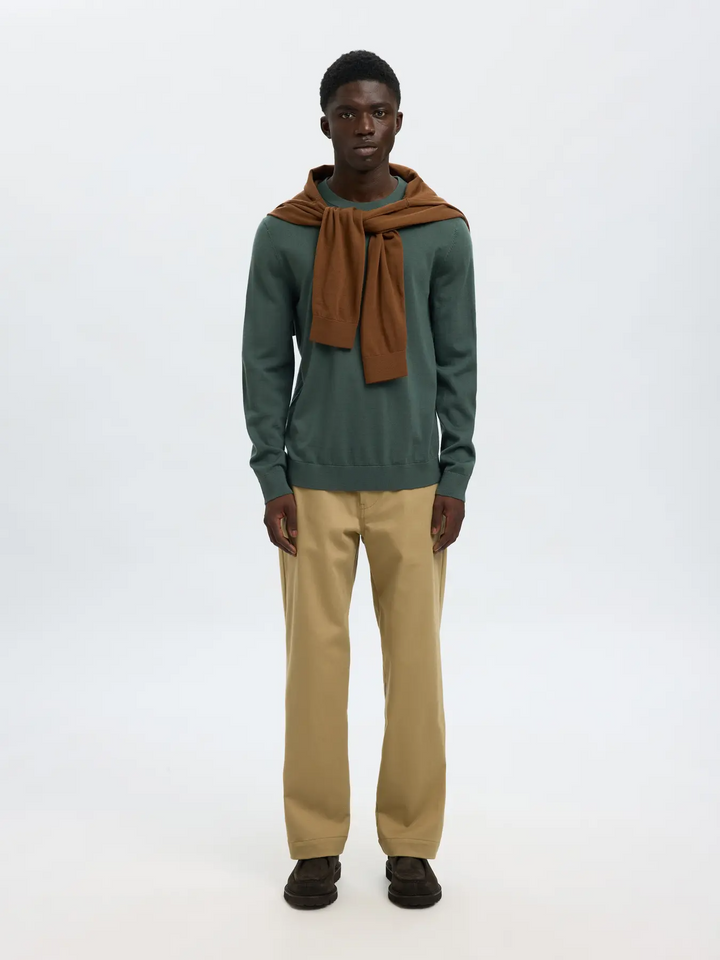 SLHTray Ls knit merino crew neck