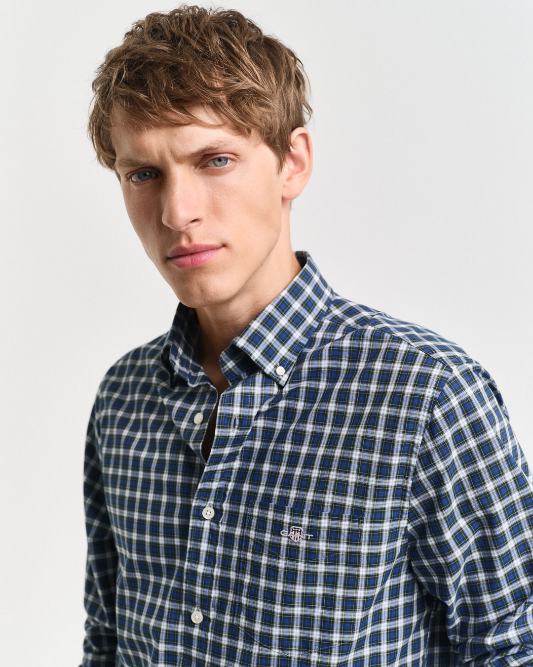 Reg Classic poplin tartan shirt