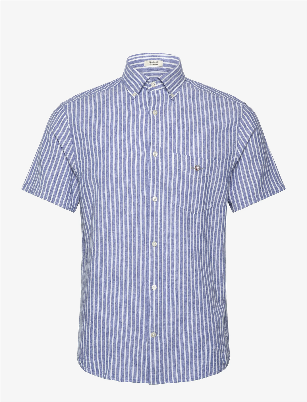 Reg Cotton Linen Stripe SS Shirt