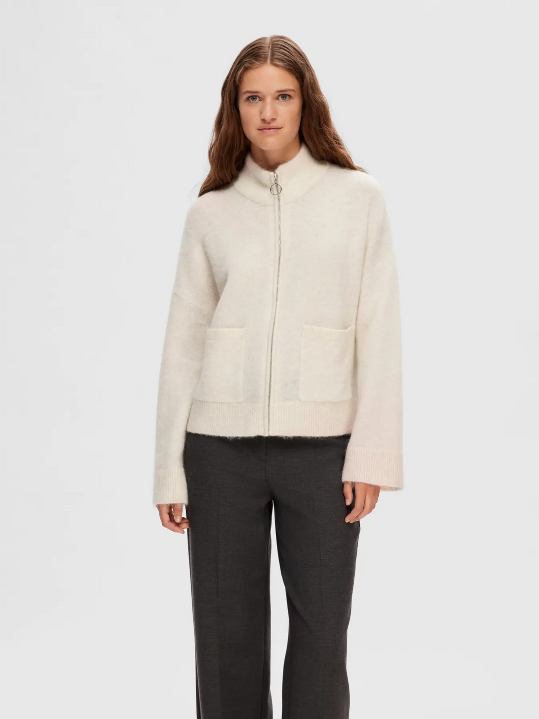 SLFSia RAS LS Knit Zipper