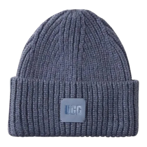 W Chunky Rib Beanie w Logo