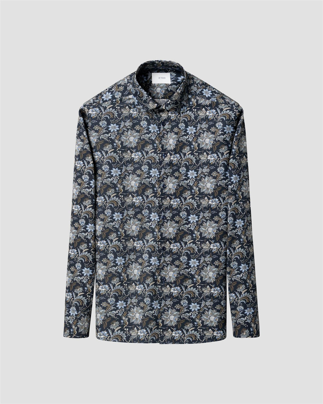 Slim Floral Print Signature twill