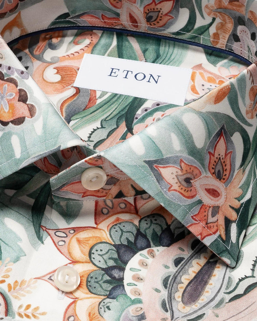 Contemporary Parrot Motif Signature Twill Shirt