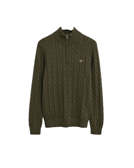 Cotton Cable Half Zip