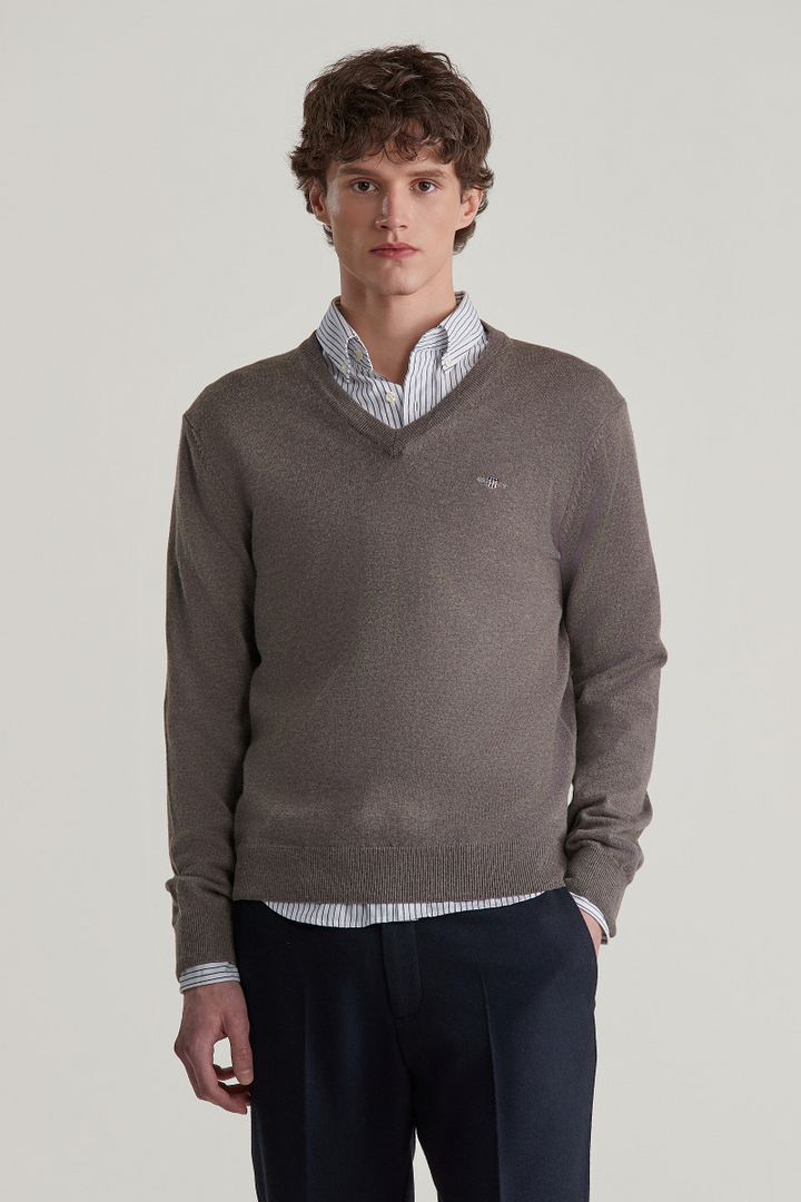 Cotton/Wool V-Neck