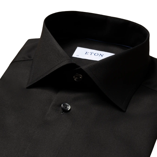 Black Signature Twill Shirt slim