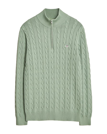 Cotton Cable Half Zip