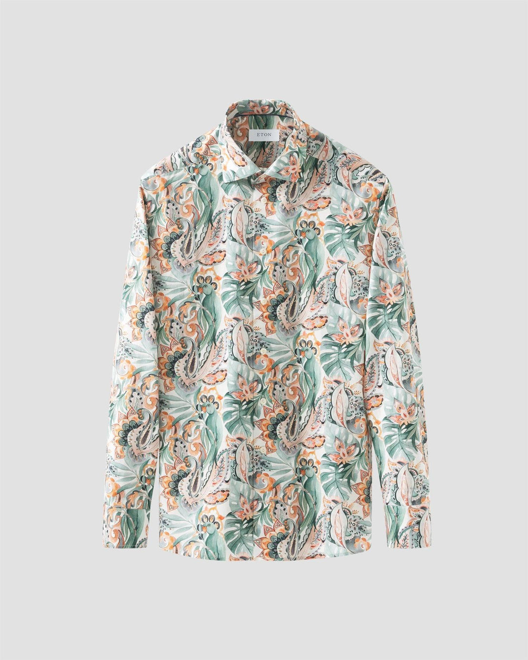 Contemporary Parrot Motif Signature Twill Shirt