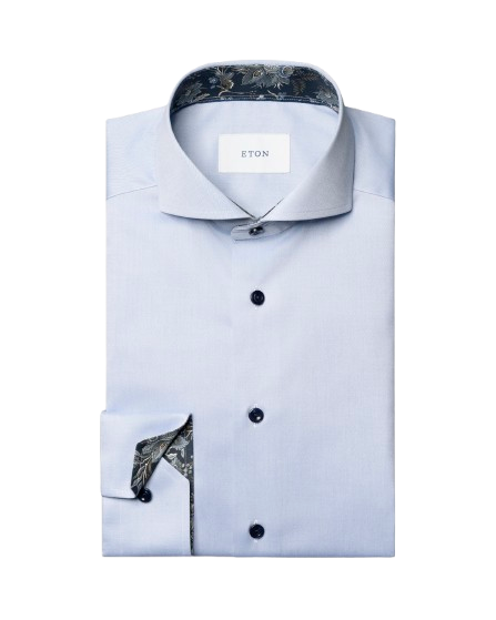 Slim Floral effect signature Twill